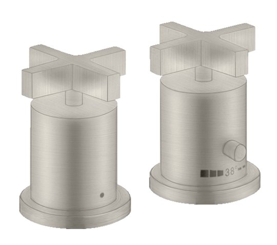 Термостатичний змішувач для ванни Axor Citterio, Stainless Steel Optic (39480800) Для ванни Нерж. сталь