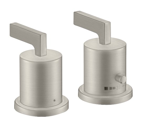 Термостатический смеситель для ванны Axor Citterio, Stainless Steel Optic (39482800) Для ванны Нерж. сталь