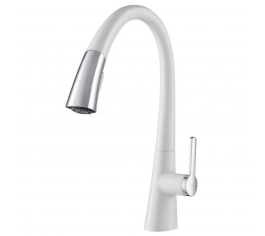 Смеситель для кухни Kraus (KPF-1673CHWH) Для кухни Белый, Хром
