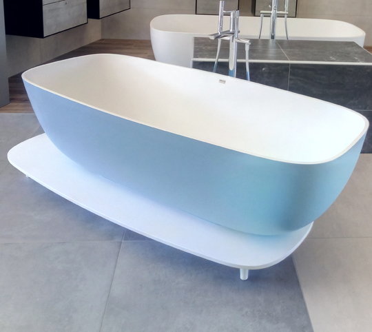 Ванна зі штучного каменю Kolpa San Milo-FS 174X75 Pigeon Blue (3838987 592488) Kolpa San Овальні