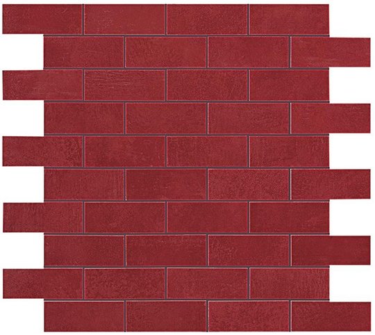 Плитка Atlas Concorde Boost Red Minibrick 30.5 * 30.5 (9BMQ) Atlas Concorde Для кухні, Для громадських приміщень, Для житлових приміщень, Для ванної