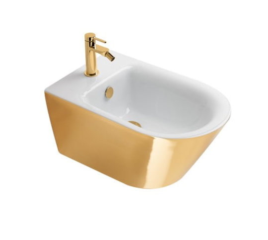 Подвесное биде Catalano Gold&Silver, gold/white (1BS55NRBA) Подвесные Белый-золото