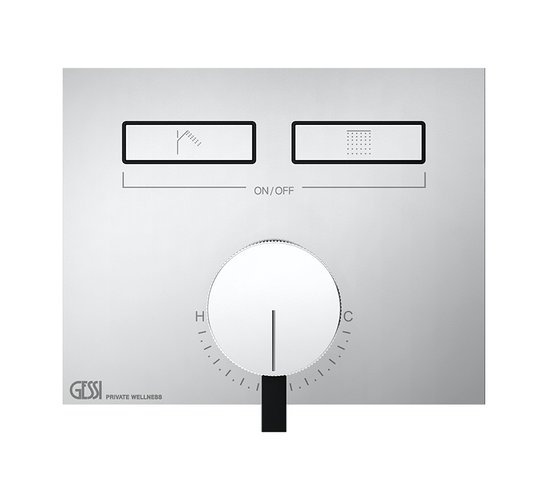 Одноважільний змішувач на 2 споживача Gessi Hi-Fi (63079-031) Для ванни, Для душа Хром
