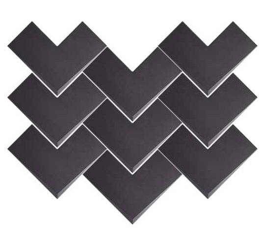 Плитка Wow Boho Elle Black Matt 20*20 (118213) WOW Для кухні, Для громадських приміщень, Для житлових приміщень, Для ванної