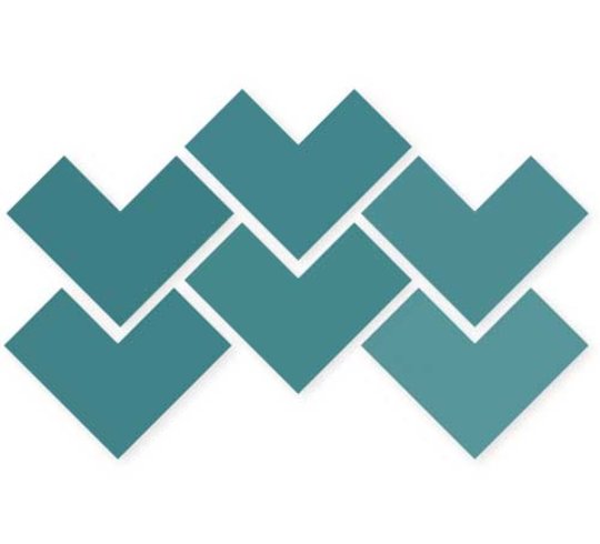Плитка Wow Elle Floor Teal 18.5*18.5 (121193) Для кухні, Для громадських приміщень, Для житлових приміщень, Для ванної