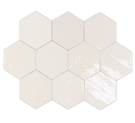 Плитка Wow Zellige Hexa White 10.8*12.4 (122078) Для кухні, Для громадських приміщень, Для житлових приміщень, Для ванної