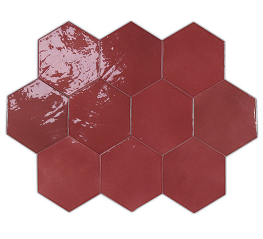 Плитка Wow Zellige Hexa Wine 10.8*12.4 (122084) Для кухні, Для громадських приміщень, Для житлових приміщень, Для ванної