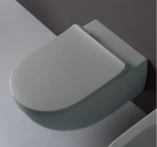 Подвесной безободковый унитаз Flaminia APP goclean, lava grey (AP118G) Подвесные 