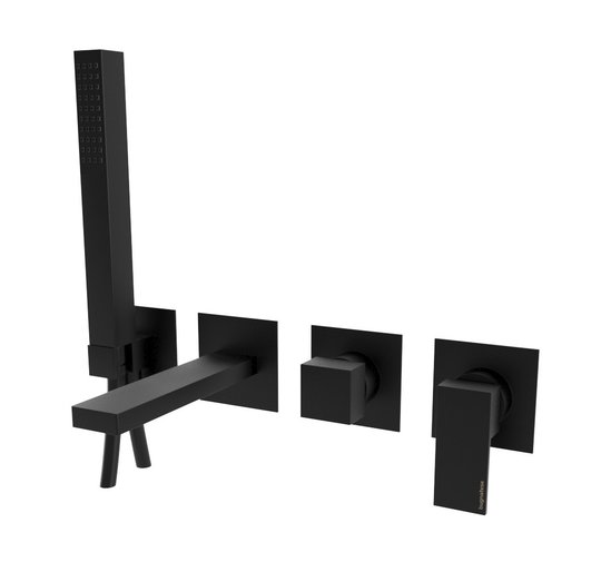 Змішувач для ванни Bugnatese Tetris, чорний матовий (9101-NE) Для ванни Чорний, Чорний матовий