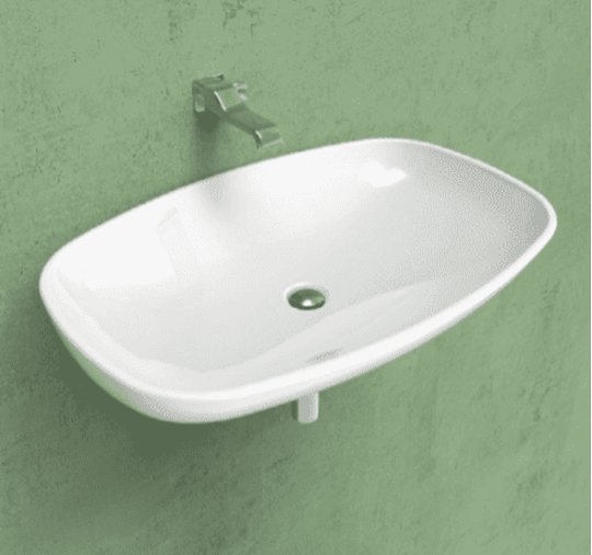 Керамическая раковина 86 см Flaminia Nuda, white (5080) На консоль, На столешницу, На тумбу Овальные
