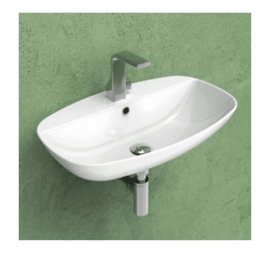 Керамическая раковина 76 см Flaminia Nuda, white (ND75PR) На консоль, На столешницу, На тумбу Овальные