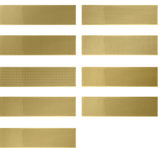 Плитка Wow Gradient Decor Gold Gloss 7,5 * 30 (109170) Для кухні, Для громадських приміщень, Для житлових приміщень, Для ванної