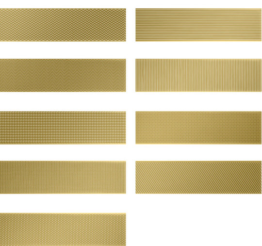 Плитка Wow Gradient Decor Gold Matt 7,5 * 30 (109169) Для кухні, Для громадських приміщень, Для житлових приміщень, Для ванної