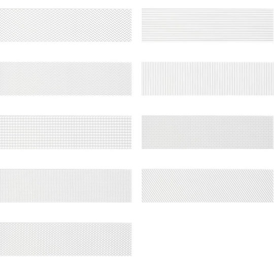 Плитка Wow Gradient Decor White Matt 7,5 * 30 (109161) Для кухні, Для громадських приміщень, Для житлових приміщень, Для ванної