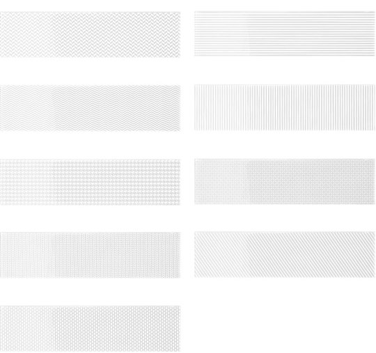Плитка Wow Gradient Decor White Gloss 7,5*30 (109165) Для кухни, Для общественных помещений, Для жилых помещений, Для ванной