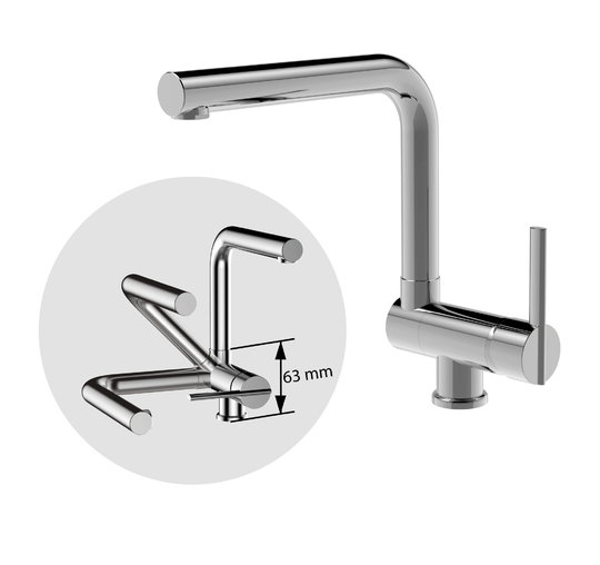 Змішувач для кухні GRB Kitchens FOLDING FORMA SPOUT (535900) Для кухні Хром