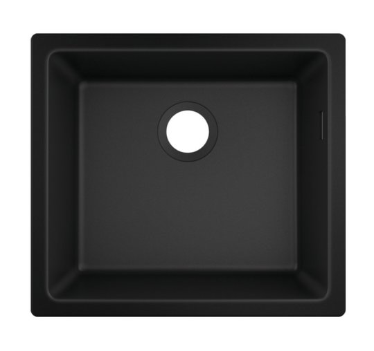 Кухонна мийка Hansgrohe S51 S510-U450 чорний графіт (43431170) На стільницю Прямокутні Чорний