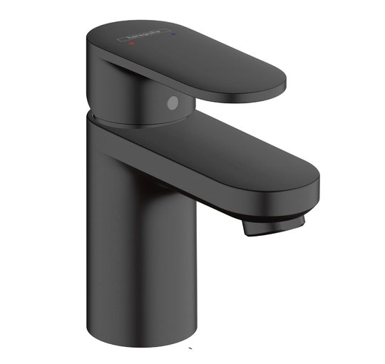 Смеситель для раковины Hansgrohe Vernis Blend 70 со сливным набором, черный матовый (71550670) Для раковины Черный матовый