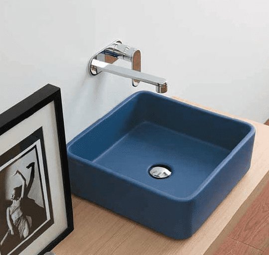 Керамическая раковина 40 см Flaminia Miniwash 40, antracite (MWL40) На столешницу, На тумбу Квадратные