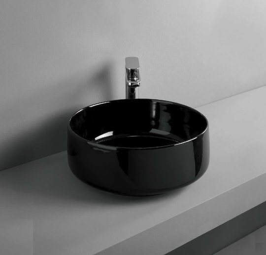 Керамическая раковина 42 см Artceram Cognac, black glossy (COL001 03; 00) На столешницу, На тумбу Круглые