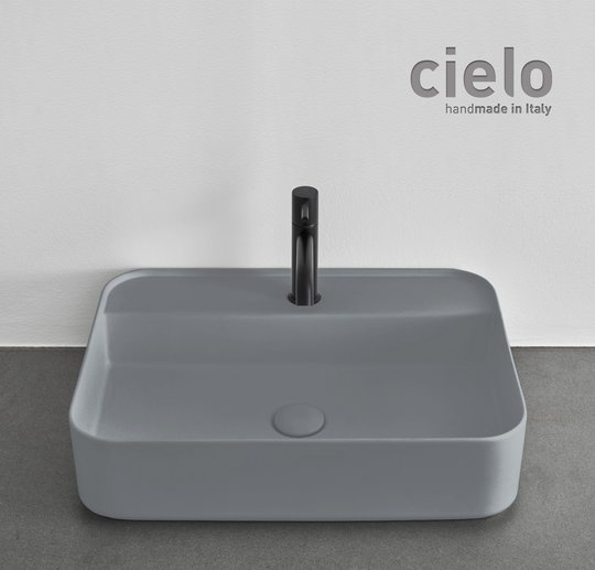 Керамическая раковина 60 см Cielo Shui Comfort, серый (SHCOLARF-BR) На столешницу, На тумбу, Подвесные Прямоугольные