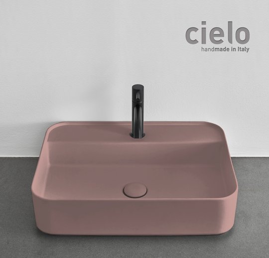 Керамическая раковина 60 см Cielo Shui Comfort, розовый (SHCOLARF-CP) На столешницу, На тумбу, Подвесные Прямоугольные