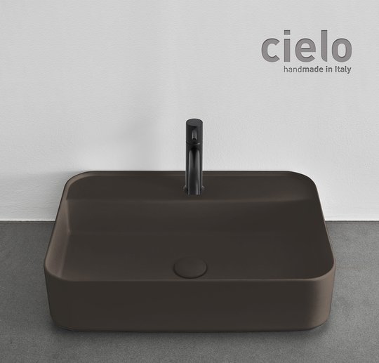 Керамическая раковина 60 см Cielo Shui Comfort, темно-коричневый (SHCOLARF-FN) На столешницу, На тумбу, Подвесные Прямоугольные