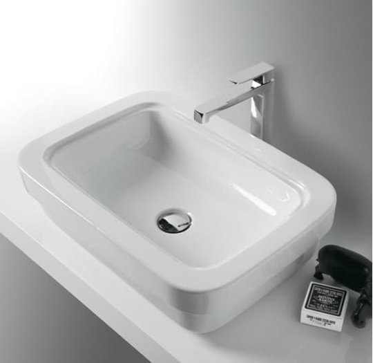 Керамическая раковина 58 см Simas Evolution (EVO 10) На столешницу, На тумбу Прямоугольные