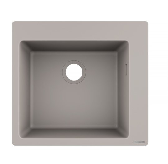 Кухонная мойка Hansgrohe S51 S510-F450 серый бетон (43312380) На столешницу Прямоугольные Серый