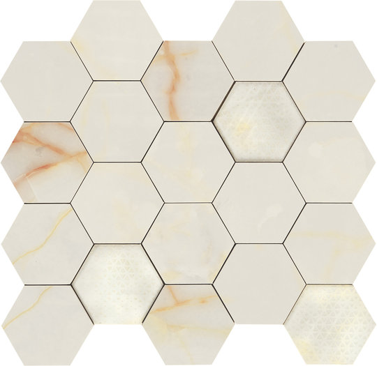 Плитка Piemme Valentino Majestic Hexagon Onyx Lev 34*36 (02616) Для кухні, Для громадських приміщень, Для житлових приміщень, Для ванної