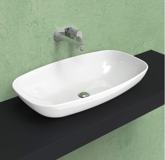 Керамічна раковина 75 см Flaminia Nuda, white (ND75A) На консоль, На стільницю, На тумбу 