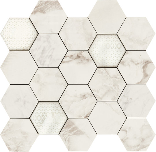 Плитка Piemme Valentino Majestic Hexagon Imperial Pearl Lev 34*36 (02617) Для кухни, Для общественных помещений, Для жилых помещений, Для ванной