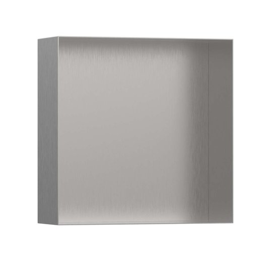 Настінна ніша з відкритою рамкою Hansgrohe XtraStoris Minimalistic, матова нержавіюча сталь (56073800) Скрытые ниши Hansgrohe
