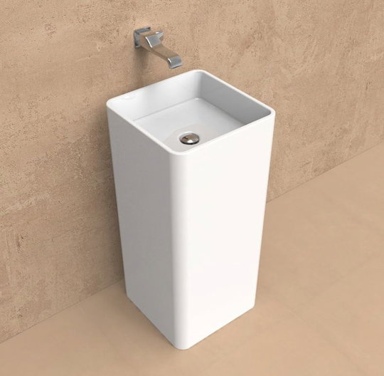 Напольная керамическая раковина Flaminia Monowash 40, white (MW40P) Напольные Квадратные