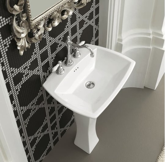 Керамическая раковина 70 см Artceram Jazz, white glossy (JZL004 01; 00) На пьедестал Прямоугольные
