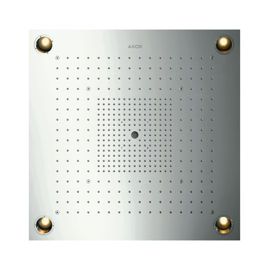 Верхний встраиваемый душ Axor Showers ShowerHeaven 720х720 мм с подсветкой (10627800) Верхние души Нерж. сталь