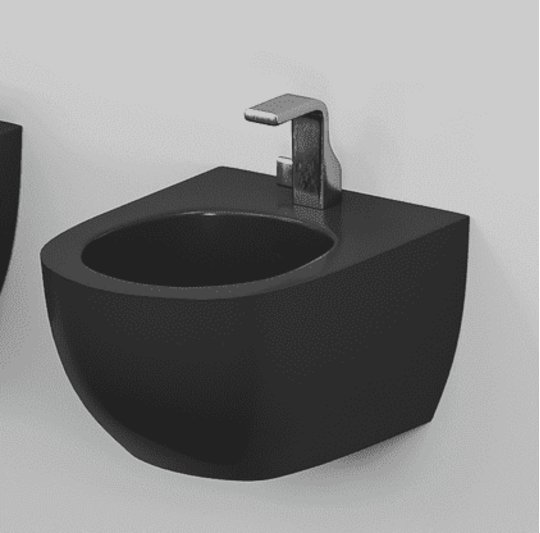 Подвесное укороченное биде Flaminia MINIAPP, black (AP219) Подвесные Черный