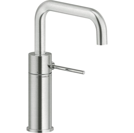 Смеситель для раковины без донного клапана Nobili Velis, inox (VE125118/3IX) Для раковины Нерж. сталь