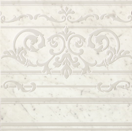 Декор Fap Roma Diamond Carpet Carrara Border Inserto Ret 60 * 60 (fNMN) FAP Ceramiche Для кухні, Для громадських приміщень, Для житлових приміщень, Для ванної