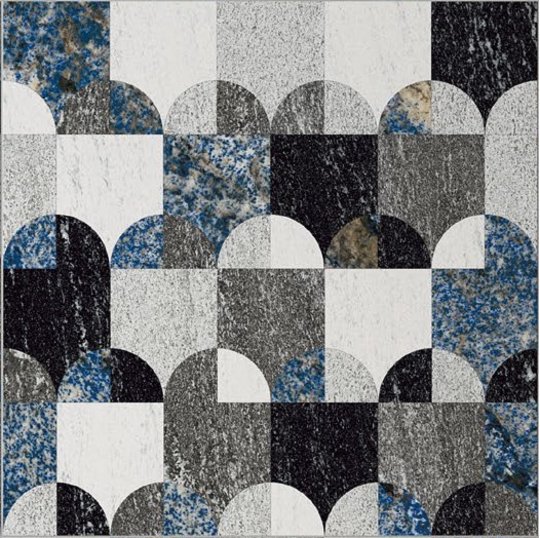 Плитка Fioranese Granum ARCS Blu 60*60 (GRA606L) Для кухни, Для общественных помещений, Для жилых помещений, Для ванной