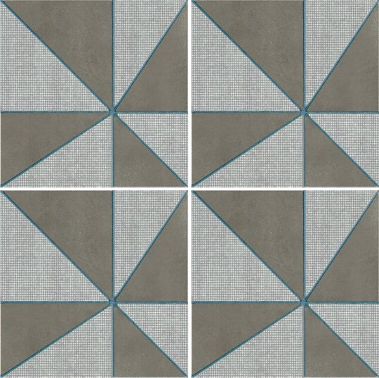 Плитка Mutina Azulej Gira Grigio 20x20 (PUA21) Для кухни, Для общественных помещений, Для жилых помещений, Для ванной