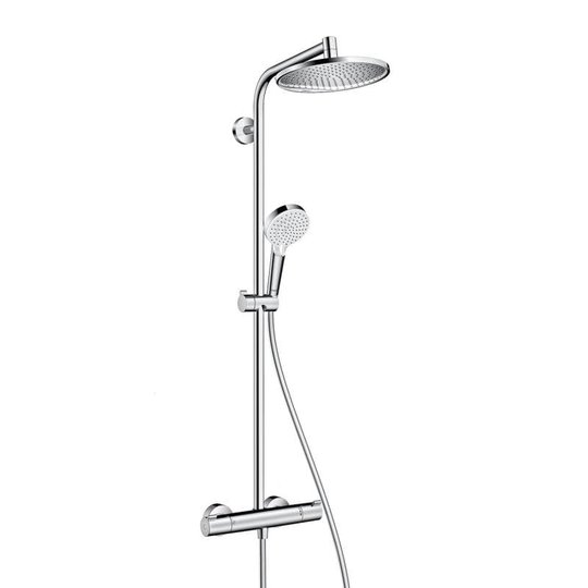 Душова система Hansgrohe Crometta S 240 1jet Showerpipe EcoSmart (27268000) Душові стійки Хром