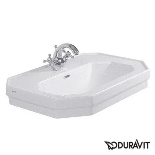 Керамическая раковина 80 см Duravit 1930 (0438800000) На пьедестал, Подвесные Прямоугольные
