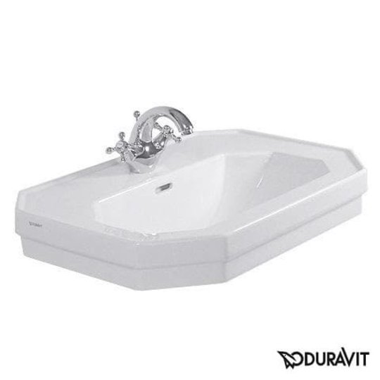 Керамическая раковина 70 см Duravit 1930 (0438700000) На пьедестал, Подвесные Прямоугольные