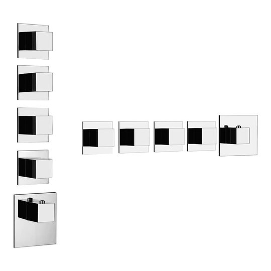 Смеситель Gessi Quadro WELLNESS (43208-031) Для ванны, Для душа Хром