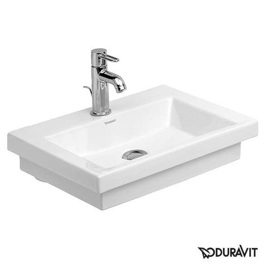 Керамічна раковина 50 см Duravit 2nd floor (0790500000) На напівп'єдестал, Підвісні 