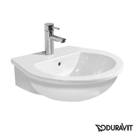 Керамическая раковина 55 см Duravit Darling New (2621550000) На полупьедестал, На пьедестал, Подвесные Полукруглые