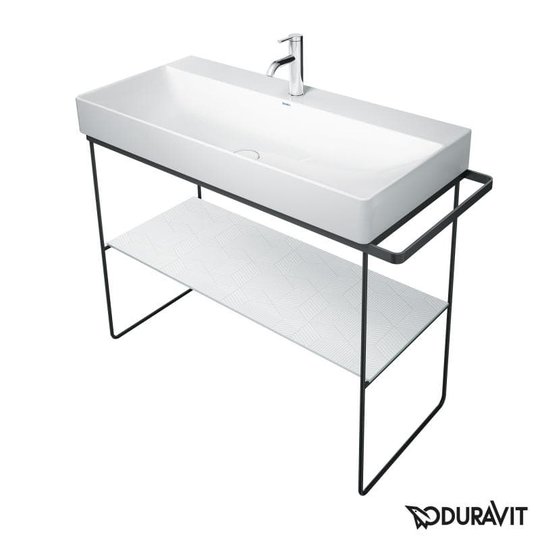 Консоль металева підлогова 106,5 см Duravit DuraSquare, чорний матовий (0031034600) Duravit Консоль