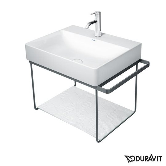 Консоль металева підвісна 66,5 см Duravit DuraSquare, чорний матовий (0031024600) Duravit Консоль