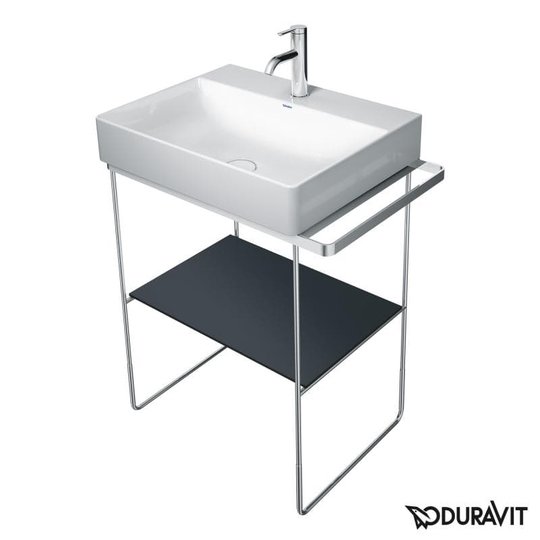 Скляна поличка 57 см Duravit DuraSquare, чорна (0099648400) Duravit Полиці